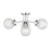Savoy House Coral 4 Lt Semi-Flush, Chrome/Clear Textured, Chrome - 6-3364-4-11