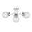 Savoy House Coral 4 Lt Semi-Flush, Chrome/Clear Textured, Chrome