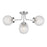 Savoy House Coral 4 Lt Semi-Flush, Chrome/Clear Textured, Chrome