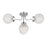 Savoy House Coral 4 Lt Semi-Flush, Chrome/Clear Textured, Chrome