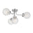 Savoy House Coral 4 Lt Semi-Flush, Chrome/Clear Textured, Chrome