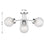 Savoy House Coral 4 Lt Semi-Flush, Chrome/Clear Textured, Chrome