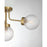 Savoy House Coral 4Lt Semi-Flush, Clear, Warm Brass