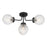 Savoy House Coral 4Lt Semi-Flush, Clear Matrix, Matte Black