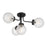 Savoy House Coral 4Lt Semi-Flush, Clear Matrix, Matte Black