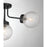 Savoy House Coral 4Lt Semi-Flush, Clear Matrix, Matte Black