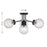 Savoy House Coral 4Lt Semi-Flush, Clear Matrix, Matte Black
