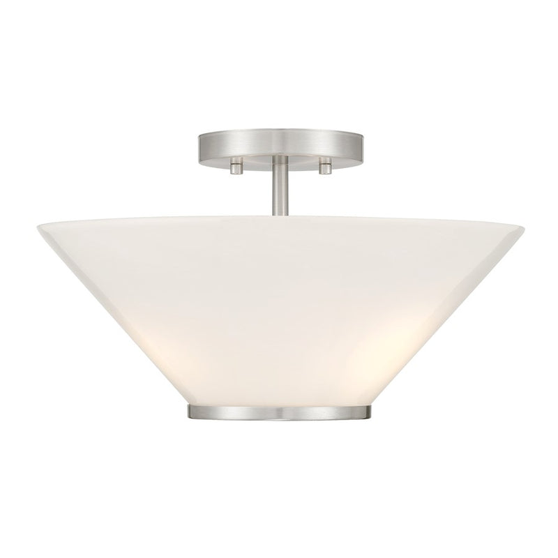 Savoy Essentials Blair 3Lt Convertible Semi-Flush/Pendant, Nickel