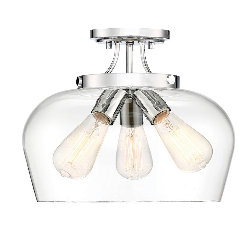 Savoy House Octave 3-Light Ceiling Light, Polished Chrome