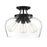 Savoy House Octave 3 Light Semi Flush Mount, Black