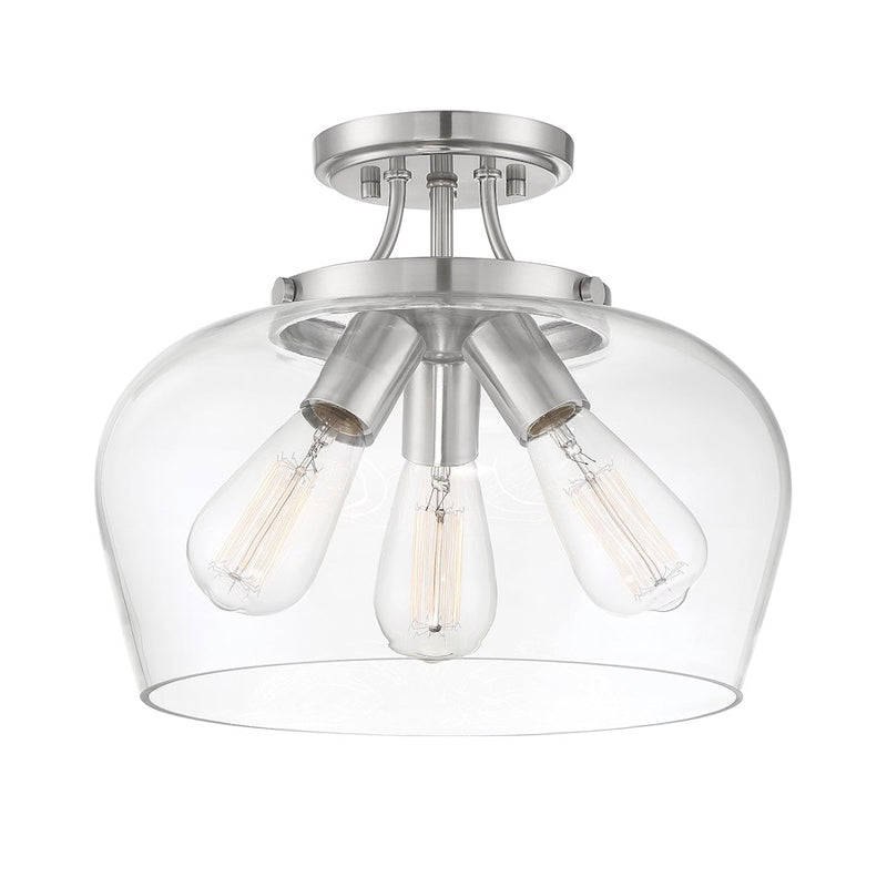 Savoy House Octave 3-Light Ceiling Light, Satin Nickel