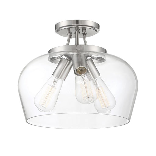 Savoy House Octave 3-Light Ceiling Light, Satin Nickel