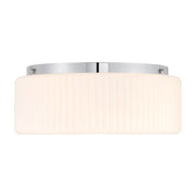 Savoy House Edgemont 4 Light Flush Mount, Chrome/White Strie - 6-4187-4-11