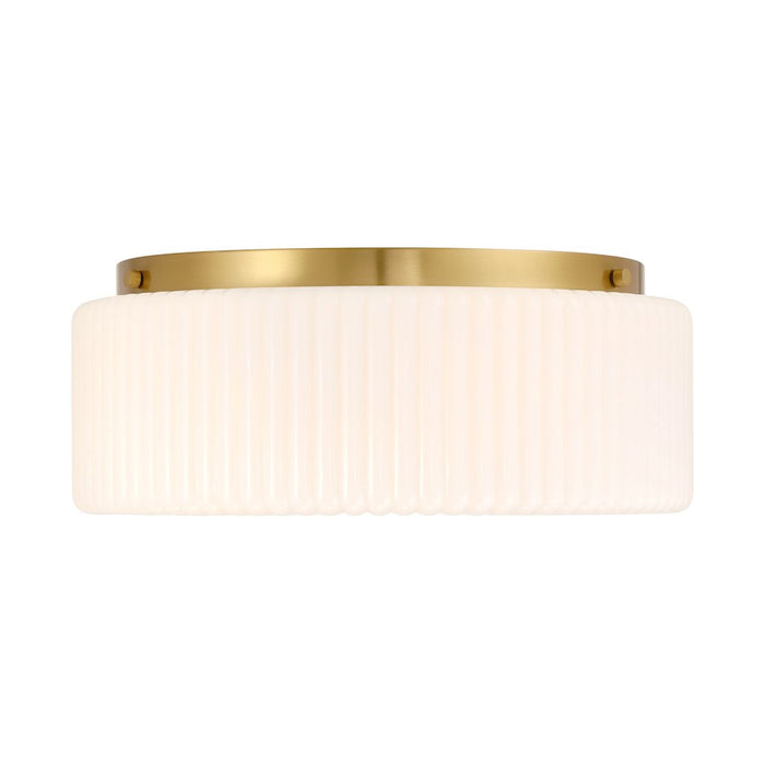 Savoy House Edgemont 4 Light Flush Mount, Warm Brass/White Strie - 6-4187-4-322