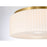 Savoy House Edgemont 4 Light Flush Mount, Warm Brass/White Strie
