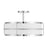 Savoy House Chauncey 4 Light Semi-Flush, Chrome/White