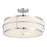 Savoy House Chauncey 4 Light Semi-Flush, Chrome/White