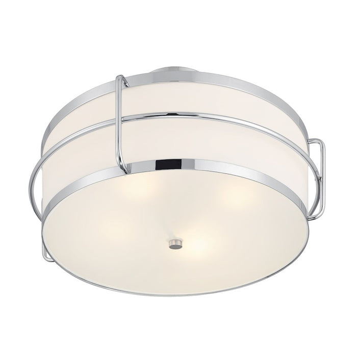 Savoy House Chauncey 4 Light Semi-Flush, Chrome/White