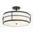 Savoy House Chauncey 4 Light Semi-Flush, Matte Black/White