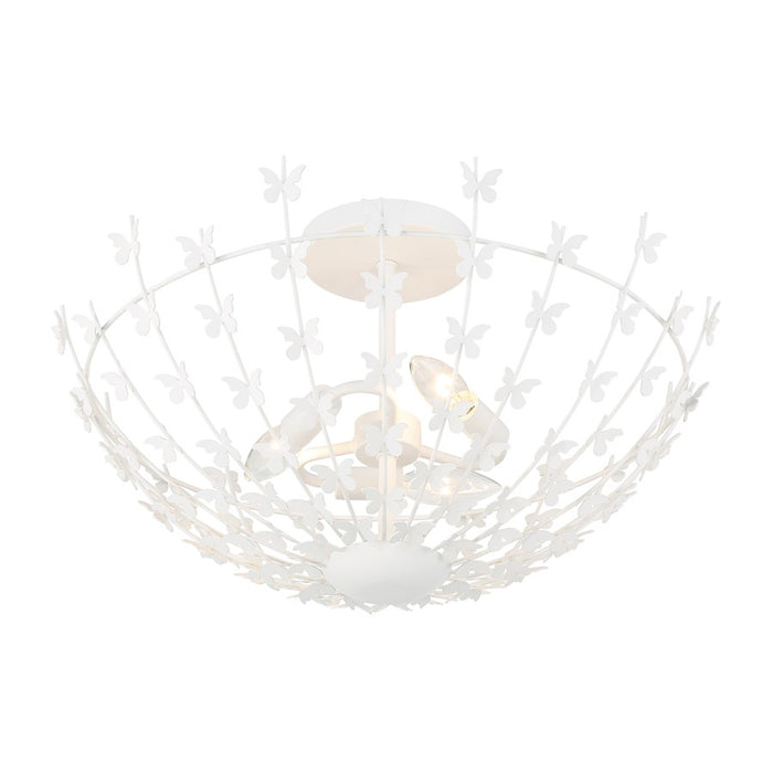 Savoy House Birch 3-Light Ceiling Light, Bisque White