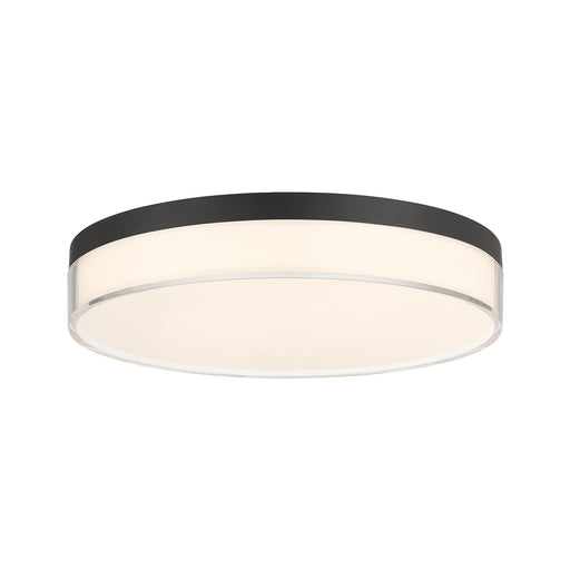 Savoy House Clarion 11in 1-Light Flush Mount | Modern Black Metal and White Acrylic Shade | Indoor & Outdoor Wet Location | 11 x 11 | Model 6-4444-11-BK