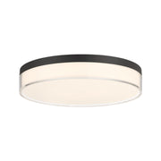 Savoy House Clarion 11in 1-Light Flush Mount | Modern Black Metal and White Acrylic Shade | Indoor & Outdoor Wet Location | 11 x 11 | Model 6-4444-11-BK