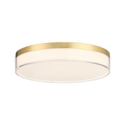 Savoy House Clarion 11in 1-Light Flush Mount | Modern Brass Metal and White Acrylic Shade | Indoor & Outdoor Wet Location | 11 x 11 | Model 6-4444-11-BR