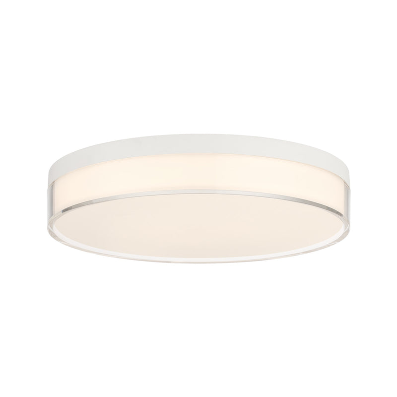 Savoy House Clarion 11in 1-Light Flush Mount | Modern White Metal and White Acrylic Shade | Indoor & Outdoor Wet Location | 11 x 11 | Model 6-4444-11-WH