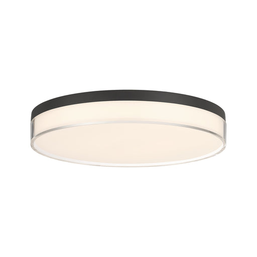 Savoy House Clarion 13in 1-Light Flush Mount | Modern & Contemporary Black Metal and Acrylic | Covered Patio & Bathroom | 2100 | Model 6-4444-13-BK