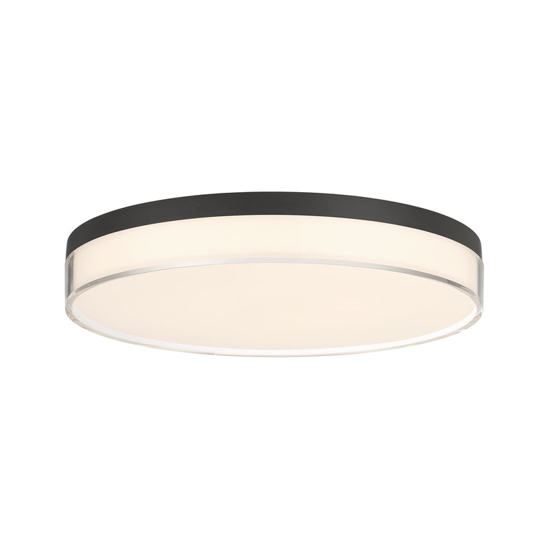 Savoy House Clarion 13in 1-Light Flush Mount | Modern & Contemporary Black Metal and Acrylic | Covered Patio & Bathroom | 2100 | Model 6-4444-13-BK