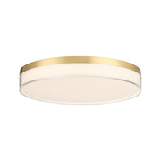 Savoy House Clarion 13in 1-Light Flush Mount | Modern & Contemporary Brass Metal and Acrylic | Covered Patio & Bathroom | 2100 | Model 6-4444-13-BR
