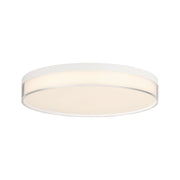 Savoy House Clarion 13in 1-Light Flush Mount | Modern & Contemporary White Metal and Acrylic | Covered Patio & Bathroom | 2100 | Model 6-4444-13-WH