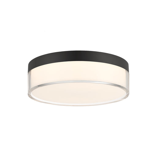 Savoy House Clarion 7in 1-Light LED Flush Mount | Modern Black Metal and Acrylic | Indoor & Outdoor Wet Location | 1200 Lumens Dimmable | Model 6-4444-7-BK