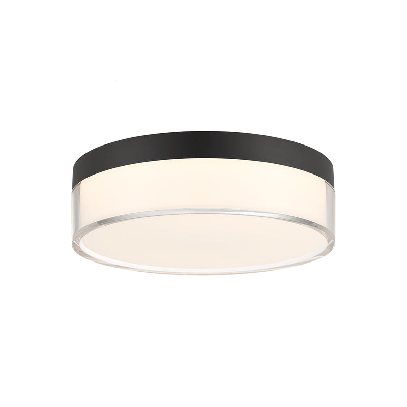 Savoy House Clarion 7in 1-Light LED Flush Mount | Modern Black Metal and Acrylic | Indoor & Outdoor Wet Location | 1200 Lumens Dimmable | Model 6-4444-7-BK
