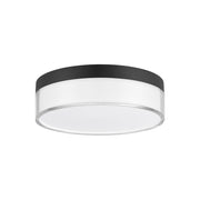 Savoy House Clarion 7in 1-Light LED Flush Mount | Modern Black Metal and Acrylic | Indoor & Outdoor Wet Location | 1200 Lumens Dimmable | Model 6-4444-7-BK