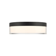 Savoy House Clarion 7in 1-Light LED Flush Mount | Modern Black Metal and Acrylic | Indoor & Outdoor Wet Location | 1200 Lumens Dimmable | Model 6-4444-7-BK