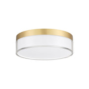 Savoy House Clarion 7in 1-Light LED Flush Mount | Modern Brass Metal and Acrylic | Indoor & Outdoor Wet Location | 1200 Lumens Dimmable | Model 6-4444-7-BR