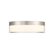 Savoy House Clarion 7in 1-Light LED Flush Mount | Modern Satin Nickel Metal and Acrylic | Indoor & Outdoor Wet Location | 1200 Lumens | Model 6-4444-7-SN
