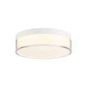 Savoy House Clarion 7in 1-Light LED Flush Mount | Modern White Metal and Acrylic | Indoor & Outdoor Wet Location | 1200 Lumens Dimmable | Model 6-4444-7-WH