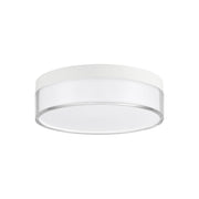 Savoy House Clarion 7in 1-Light LED Flush Mount | Modern White Metal and Acrylic | Indoor & Outdoor Wet Location | 1200 Lumens Dimmable | Model 6-4444-7-WH