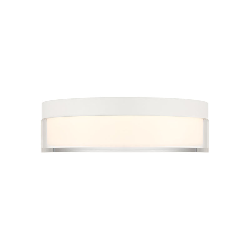 Savoy House Clarion 7in 1-Light LED Flush Mount | Modern White Metal and Acrylic | Indoor & Outdoor Wet Location | 1200 Lumens Dimmable | Model 6-4444-7-WH