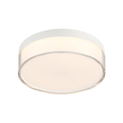 Savoy House Clarion 7in 1-Light LED Flush Mount | Modern White Metal and Acrylic | Indoor & Outdoor Wet Location | 1200 Lumens Dimmable | Model 6-4444-7-WH