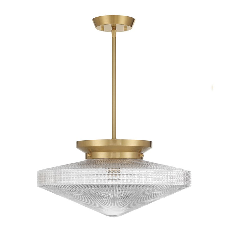Savoy House Norwich 1Lt Convertible Pendant, Warm Brass