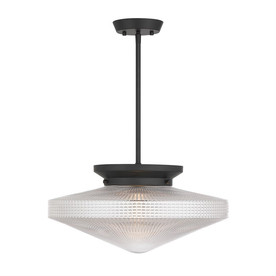Savoy House Norwich 1Lt Convertible Pendant, Matte Black - 6-4464-1-89