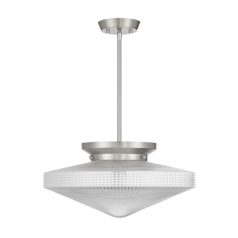 Savoy House Norwich 1Lt Convertible Pendant, Satin, Satin Nickel