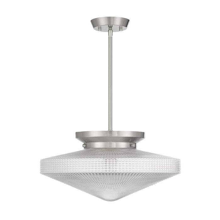 Savoy House Norwich 1Lt Convertible Pendant, Satin, Satin Nickel