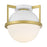 Savoy House Carlysle 1Lt Ceiling Light, White/Brass