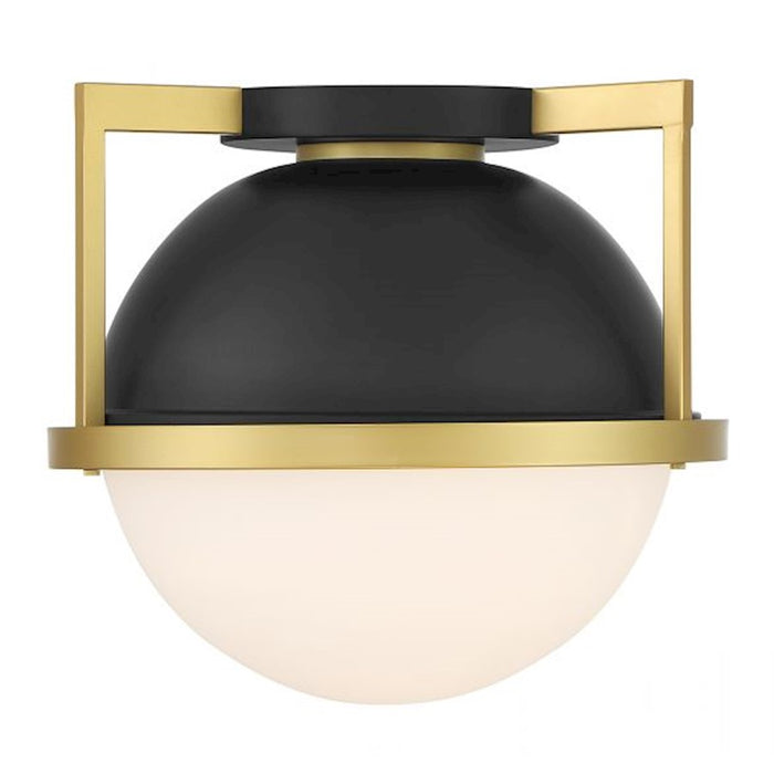 Savoy House Carlysle 1Lt Ceiling Light, Black/Brass - 6-4602-1-143