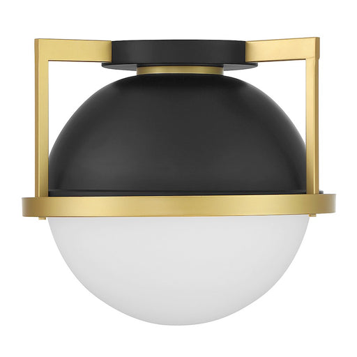 Savoy House Carlysle 1Lt Ceiling Light, Black/Brass