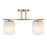 Savoy House Herron 4 Light Semi-Flush, Warm Brass/White Strie